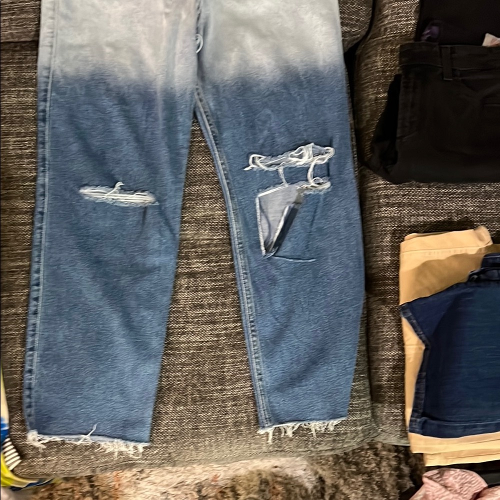 Hollister Ombre Distressed Blue Jeans